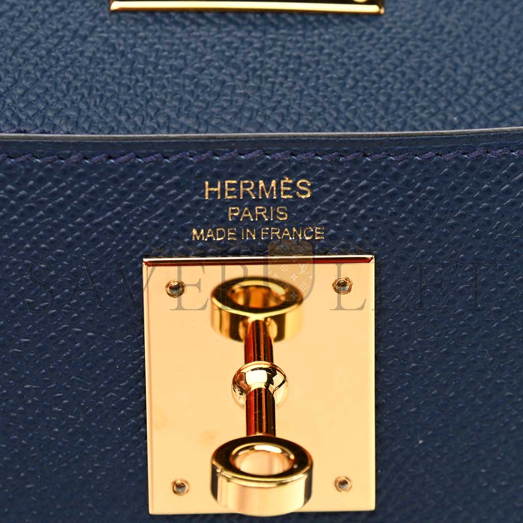 HERMÈS EPSOM KELLY SELLIER 28 BLEU DE MALTE (28*22*10cm) 